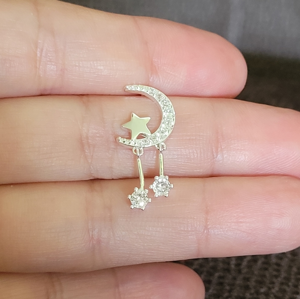 La Meno Silver🤍 Starling🌠 Earrings - Picture 4 of 15